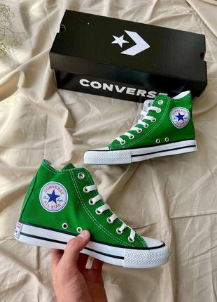 Кеди converse chuck taylor all star hi ‘green’3 фото