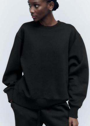 Світшот на флісі zara🖤крутий😍новий🏷️