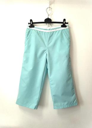 Bay брендовые спортивные штаны короткие капри голубые с карманами на девочку 12-13-14лет
