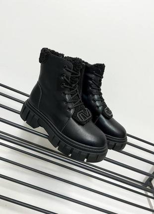 Ботинки женские зимние кожаные с мехом