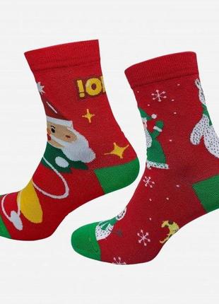 Набір шкарпеток жіночий лео лана новорічні 36-40 2 пари червоний1 фото