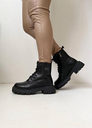 Ботинки зимние кожаные на меху8 фото