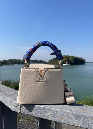 Женская сумка louis vuitton 20*15*8 бежевая