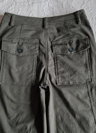 💥💥💥 женские котоновые брюки с защипами штаны карго хаки marc o polo6 фото