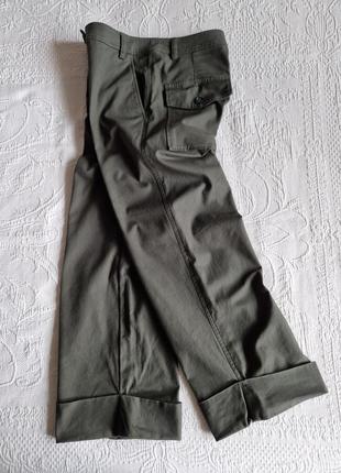 💥💥💥 женские котоновые брюки с защипами штаны карго хаки marc o polo7 фото