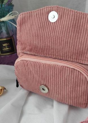 Кавайна сумочка месенджер з вишивкою медведя вельветова сумка через плече клатч портфель тоут аніме у корейському стилі бежева рожева коричнева чорна8 фото