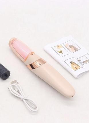Электрическая пемза для ног, с 2 роликами, flawless pedi / аккумуляторный аппарат для педикюра