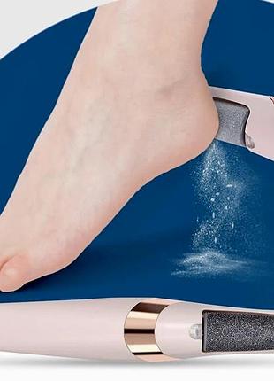 Электрическая пемза для ног, с 2 роликами, flawless pedi / аккумуляторный аппарат для педикюра