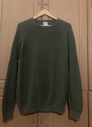 Мужской свитер реглан 100% хлопковый zara men