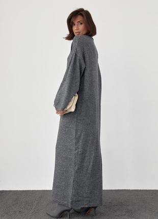 Вязаное платье oversize длиной макси3 фото