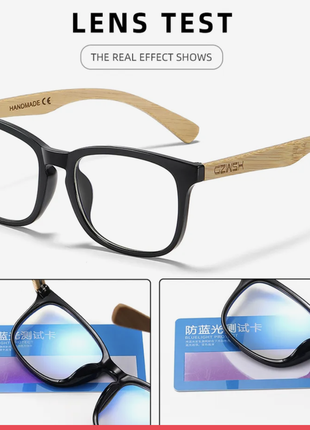 Gm bamboo дерев'яні окуляри для читання5 фото