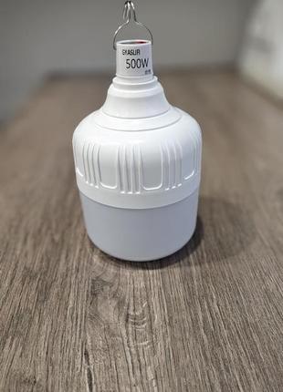 Лампа кемпінгова підвісна led з гаком  500w6 фото