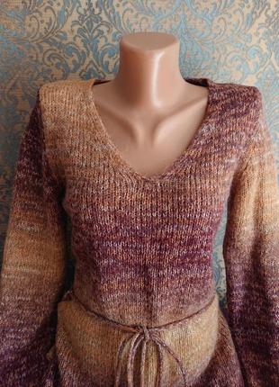 Женский шерстяной свитер р.44 /46 кофта джемпер пуловер5 фото