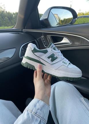 Кросівки унісекс new balance 550 white green1 фото