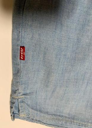 Классная фирменная джинсовая рубашка levi's, размер по бирке s.3 фото