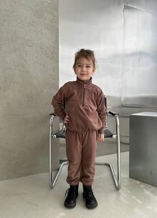Термо костюм детский спортивный флисовый рост 80-140