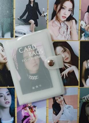 Комплект 24 картки ким джису jisoo black pink блэк пинк + силіконовий картхолдер