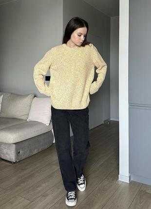 😍стильний актуальний меланжевий светр крутого бренду hessnatur💔 77% м’ягка шерсть!3 фото