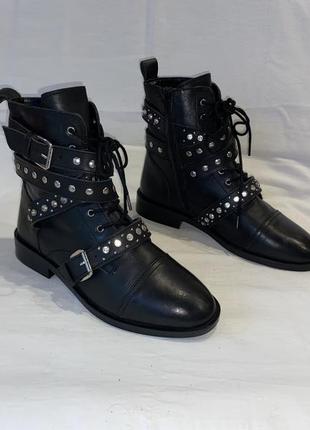 Сапожки, ботинки *dorothy perkins* стразы кожа индия р.37 (24.00см)