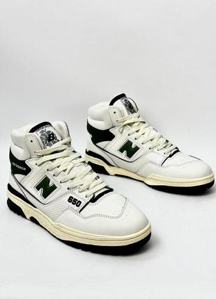 Зимові кросівки new balance 650 (white green)5 фото