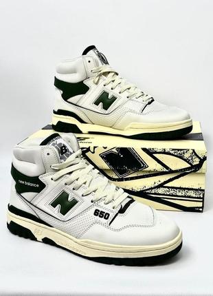 Зимові кросівки new balance 650 (white green)1 фото