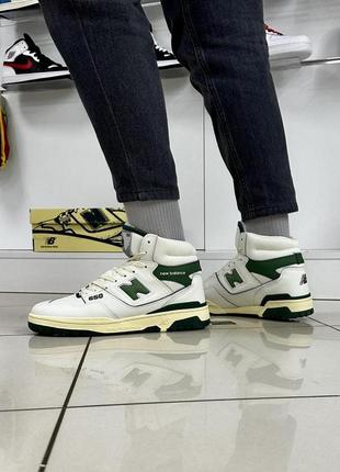 Зимові кросівки new balance 650 (white green)6 фото