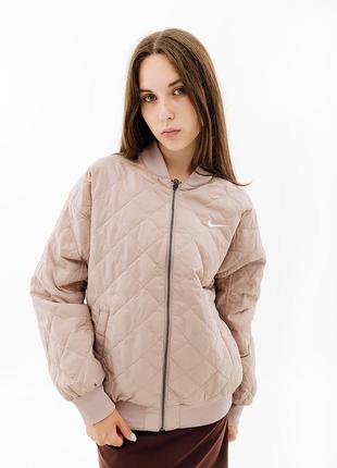 Женская куртка nike w nsw vrsty bmbr jkt  бежевый l (7ddv7876-272 l)1 фото