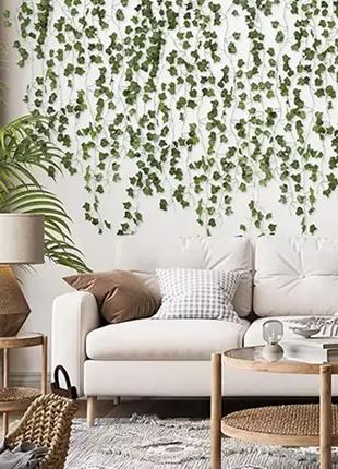 Искусственные листья, плющ-гирлянда, лоза 12.6м6 фото