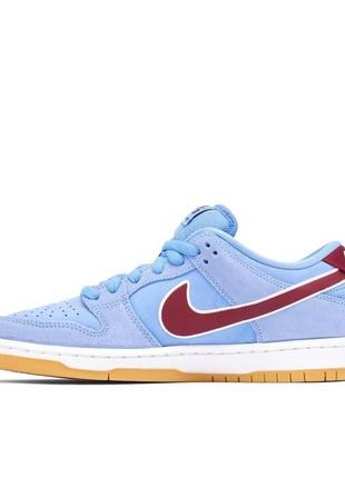 Кроссовки nike sb dunk low valour blue team maroon  (стилини )