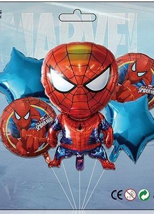 Набір фольгованих кульок людина павук, 5 шт 2242