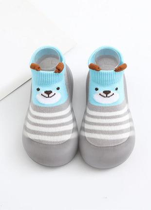 Тапочки-носки на силиконовой подошве для детей - 20-27 (11-16) см)6 фото