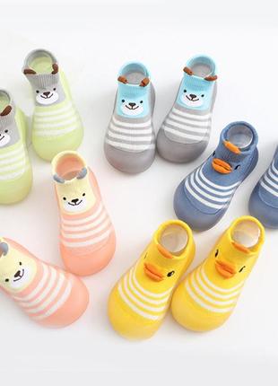 Тапочки-носки на силиконовой подошве для детей - 20-27 (11-16) см)2 фото