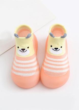 Тапочки-носки на силиконовой подошве для детей - 20-27 (11-16) см)4 фото