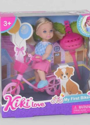 Маленькая кукла на велосипеде kiki love 88006