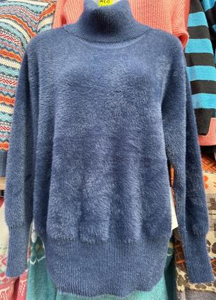 Гольф светр теплий жіночий альпака з високою горловиною2 фото