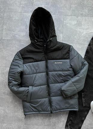 Куртка зимова чоловіча коротка до -20 generation тепла сіра пуховик чоловічий зимовий з капюшоном10 фото