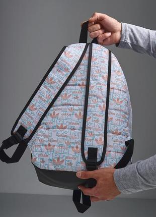 Рюкзак + сумка через плече adidas білий комплект чоловічий адідас міський спортивний портфель + барсетка8 фото