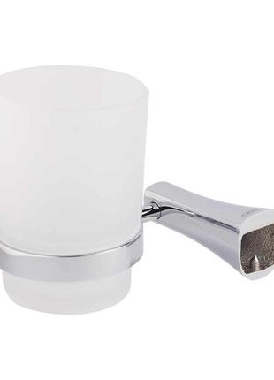 Склянка для зубної щітки та пасти настінна для ванної кімнати arno 109×96×95мм corso (9687907) ku-222 фото