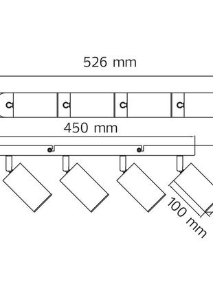 Светильник настенно-потолочный horoz накладной joker-5 4*gu10