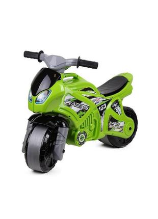 Детский беговел мотоцикл технок 5859 зеленый толокар транспорт для детей