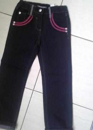 Темно синие джинсы для девочки 116 рост2 фото