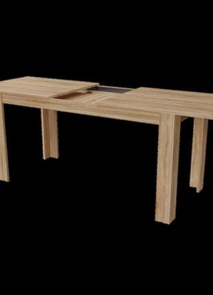 Обеденный раскладной стол неман грон 1180 дуб сонома4 фото