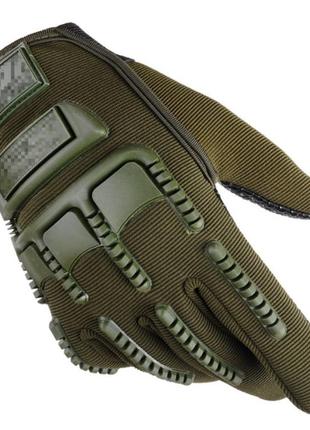 Перчатки тактичні ruin hawk у стилі мілітарі зелений xl 03221