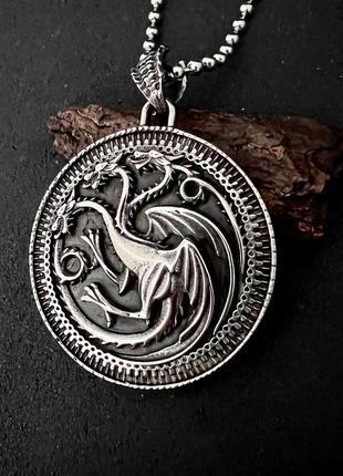 Кулон targaryen игра престолов из медицинской стали ps-014