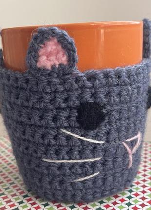 Вязаный чехол на чашку