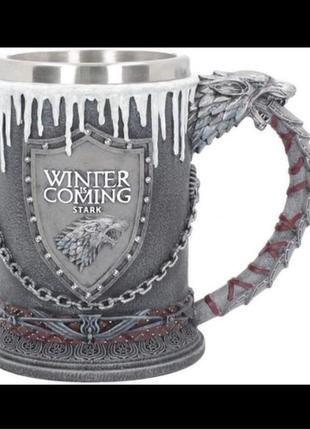 Кружка sn winter is coming stark game of thrones 3d 500 мл 040584 фото