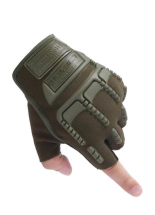 Рукавички тактичні ruin hawk у стилі мілітарі зелений l 03276