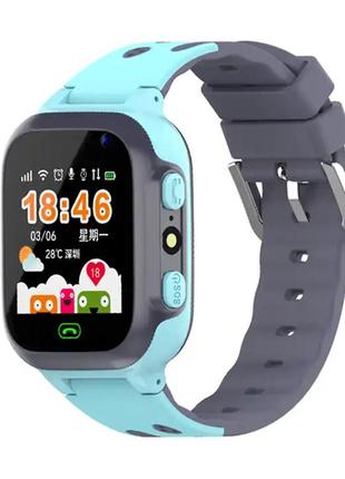 Детские умные смарт часы baby smart watch q15 c камерой и gps голубые4 фото