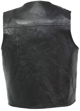 Жилет шкіряний genuine leather для байкерів і рокерів 2xl 019584 фото