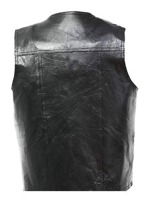 Жилет шкіряний genuine leather для байкерів і рокерів 2xl 019587 фото